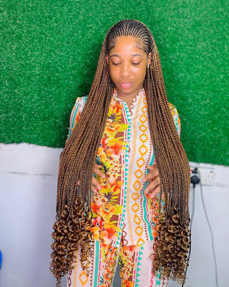 Long Goddess Cornrow Braids for Black Goddess