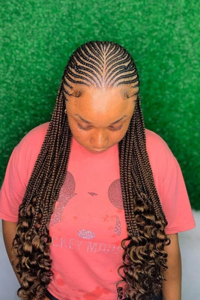 Long Goddess Cornrow Braids for Black Goddess