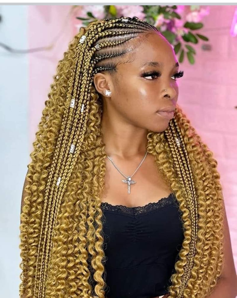 Long Goddess Cornrow Braids for Black Goddess