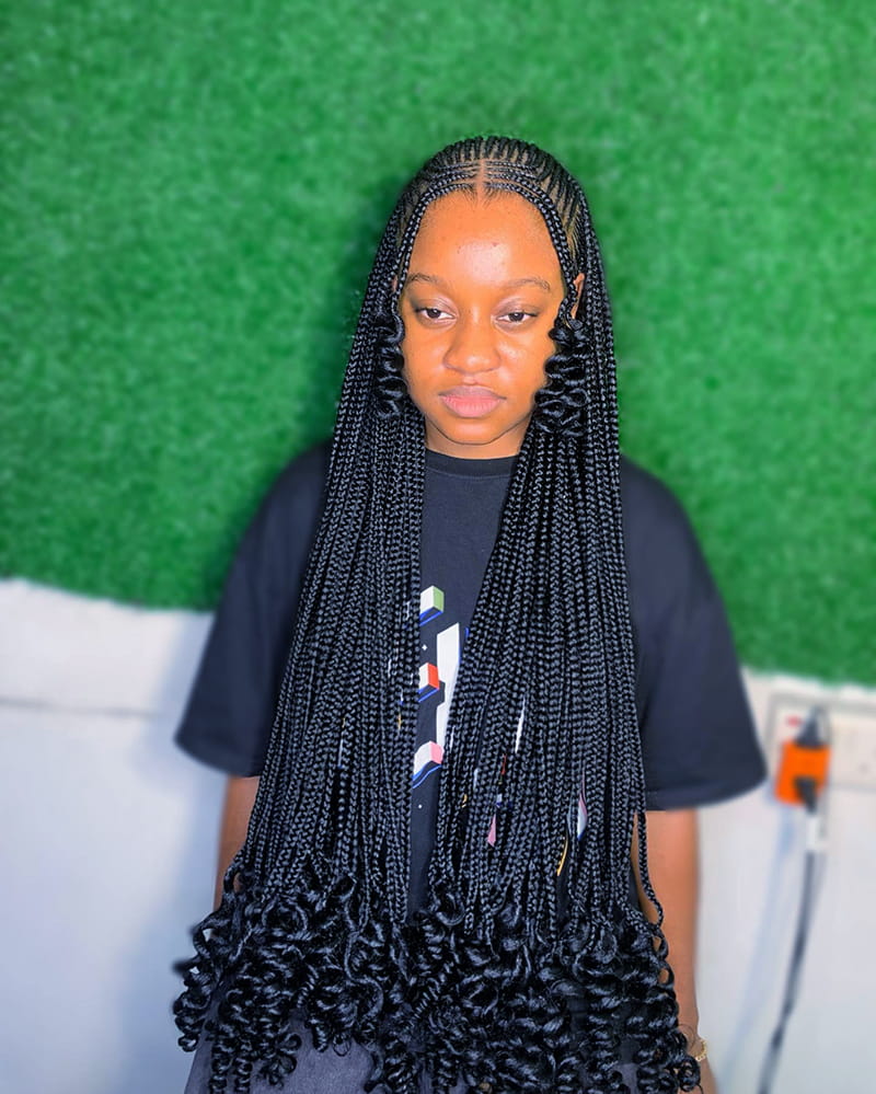 Long Goddess Cornrow Braids for Black Goddess