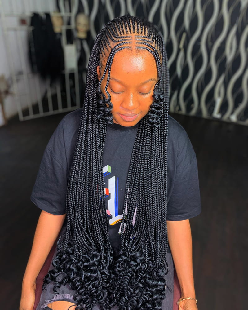 Long Goddess Cornrow Braids for Black Goddess
