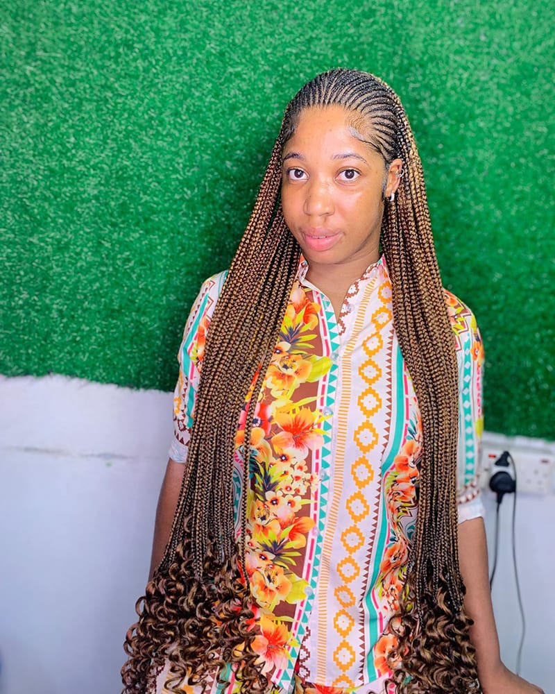 Long Goddess Cornrow Braids for Black Goddess
