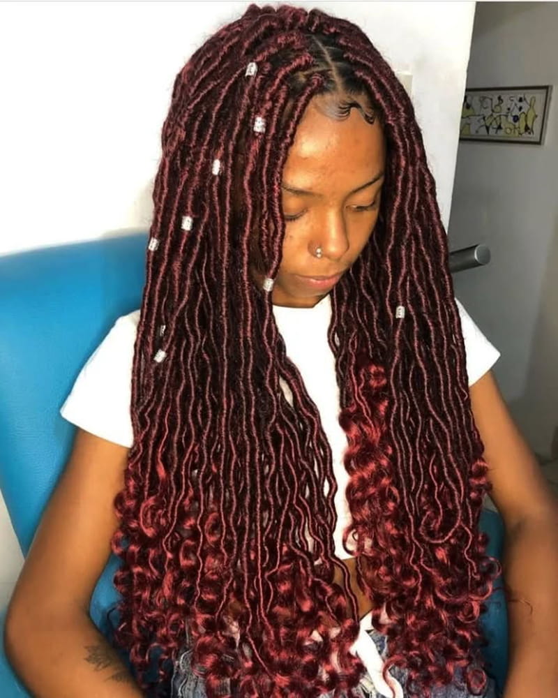 Long Goddess Locs to Create Boho Vibe