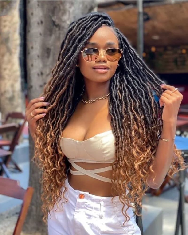 Long Goddess Locs to Create Boho Vibe