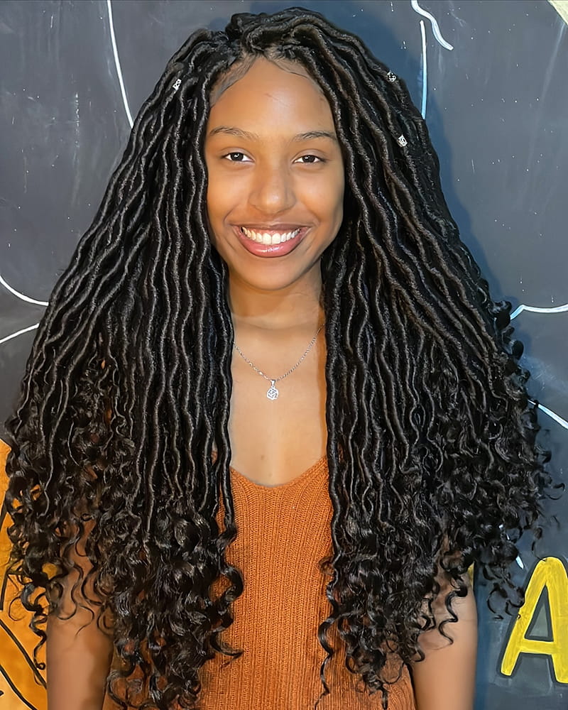 Long Goddess Locs to Create Boho Vibe