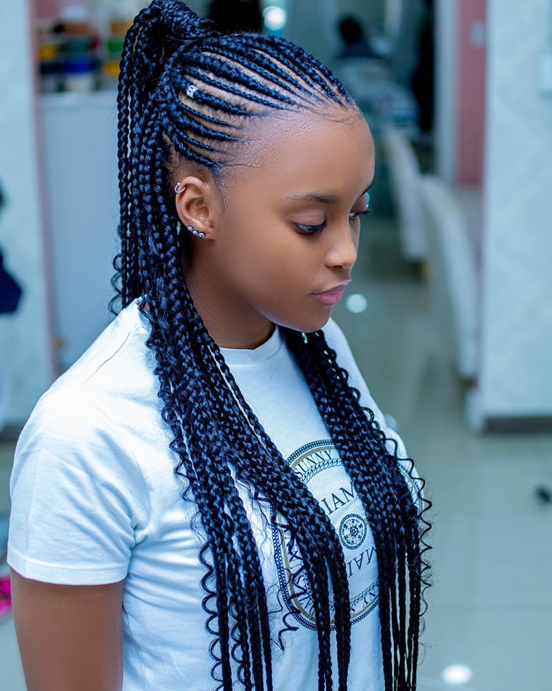 Long Half Ponytail Hairstyles for African American Women