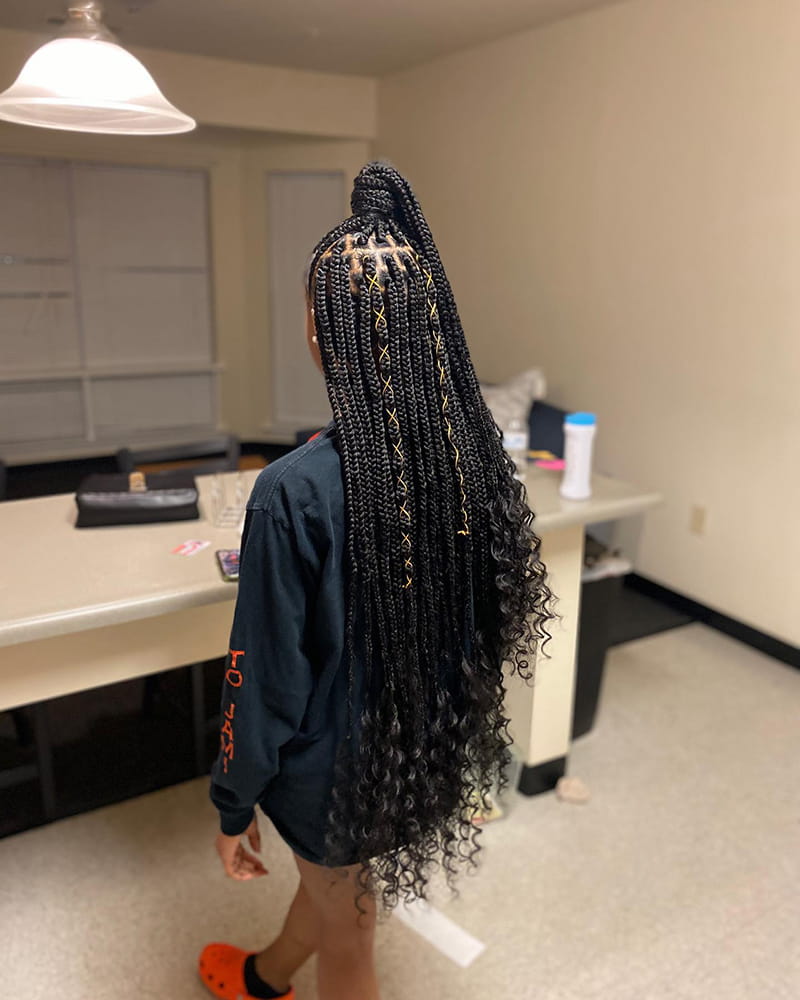 Long Half Ponytail Hairstyles for African American Women