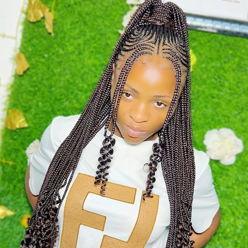 Long Half Ponytail Hairstyles for African American Women