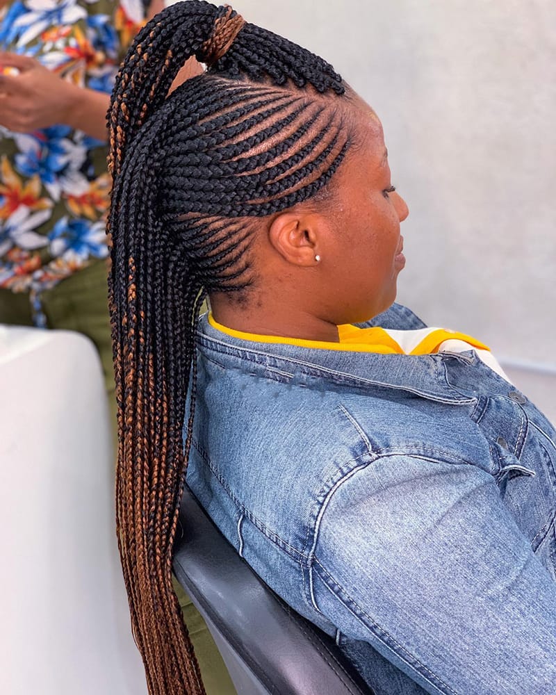 Long Half Ponytail Hairstyles for African American Women