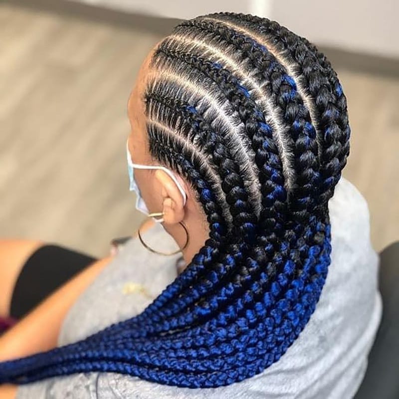 Long Jumbo Cornrow Braid Styles for Bold Women