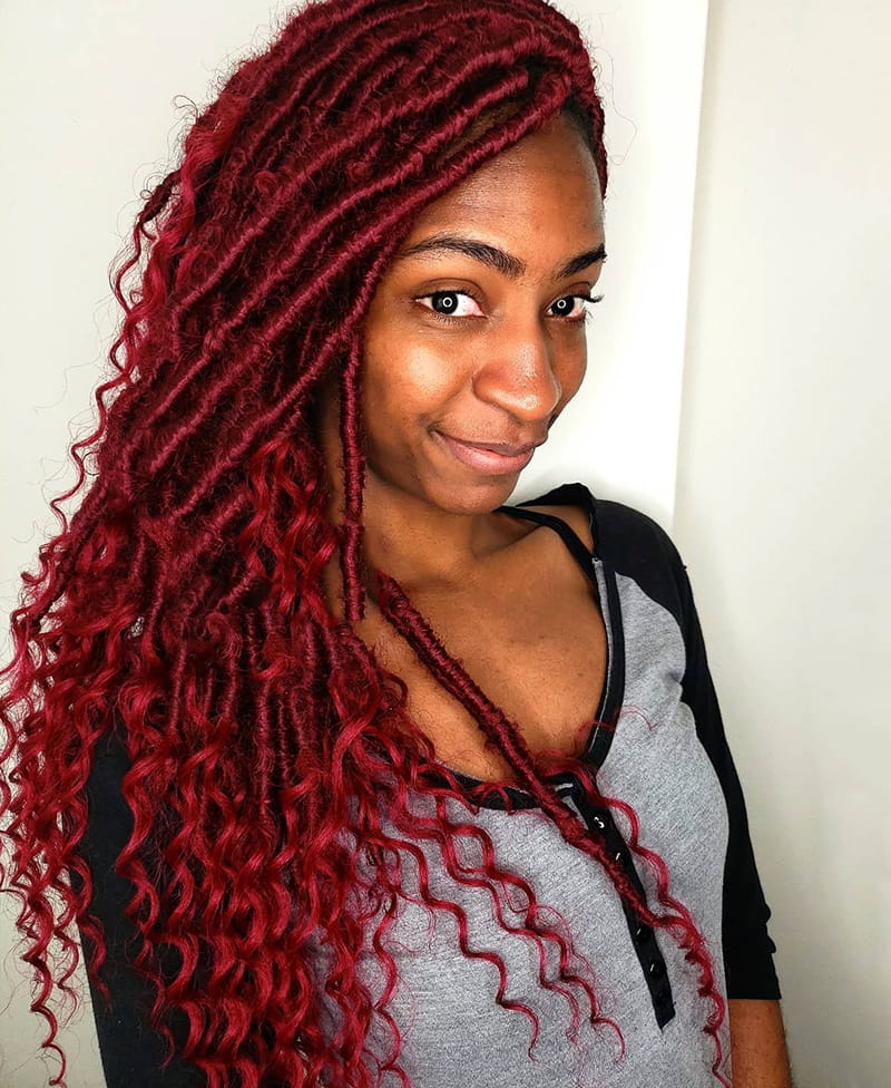Long Locs hairstyles with Different Colors