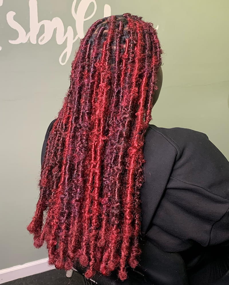 Long Locs hairstyles with Different Colors