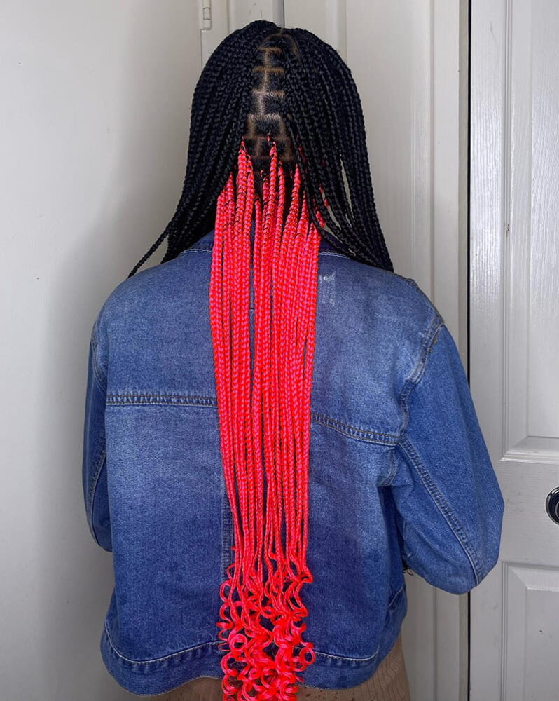 Long Peekaboo Braids For African American Women