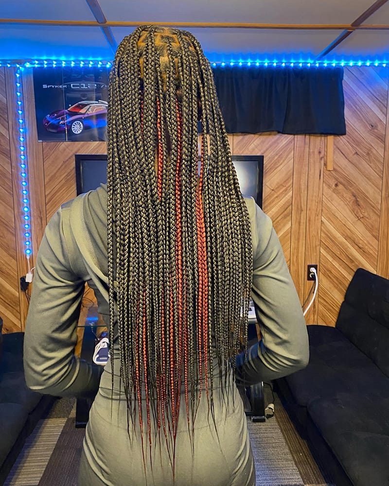 Long Peekaboo Braids For African American Women