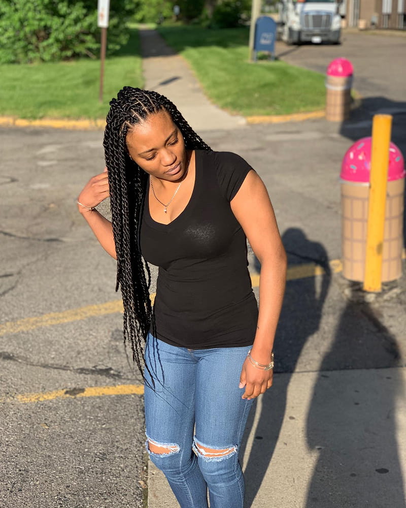Long Senegalese Twists for African American Women