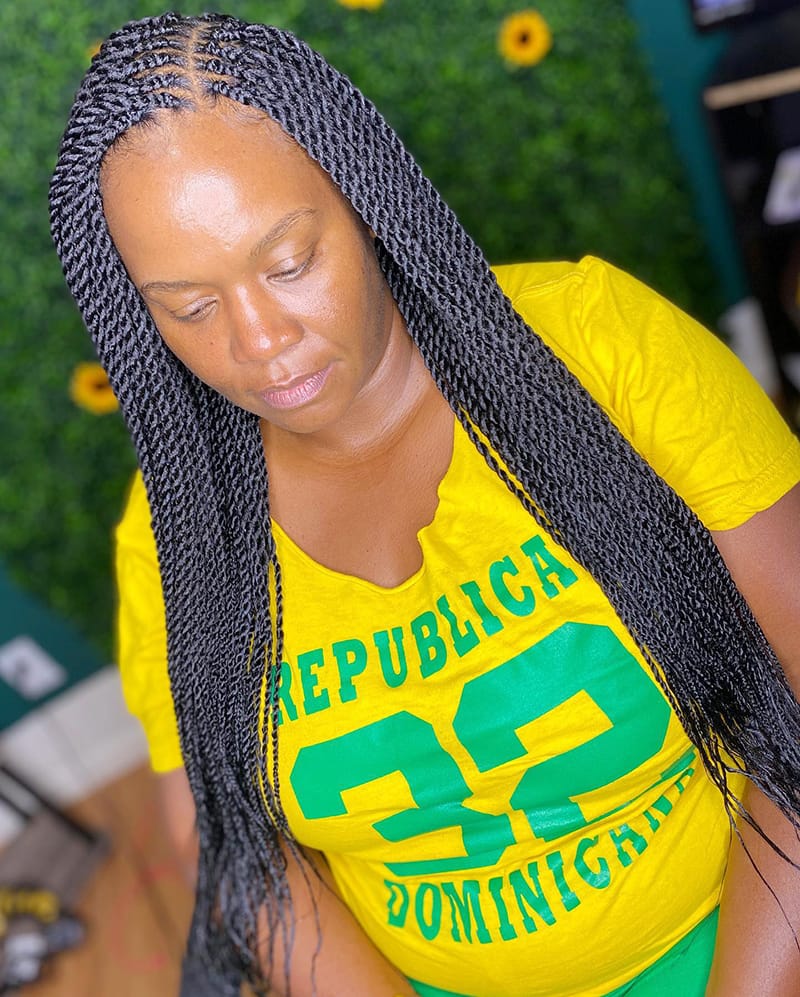 Long Senegalese Twists for African American Women