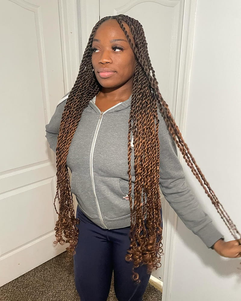 Long Senegalese Twists for African American Women