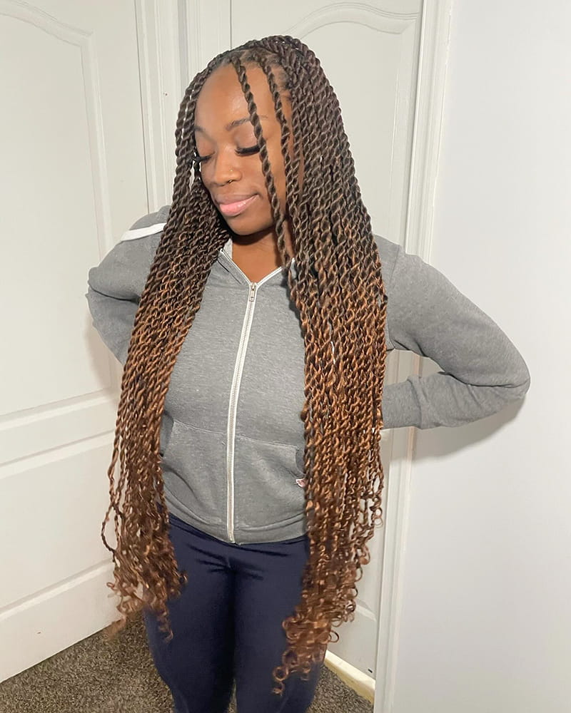 Long Senegalese Twists for African American Women