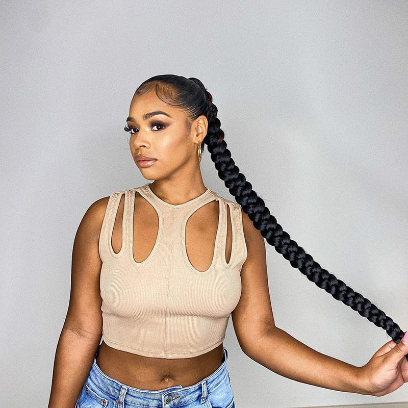 Long Sigle Braid Ponytail for Women