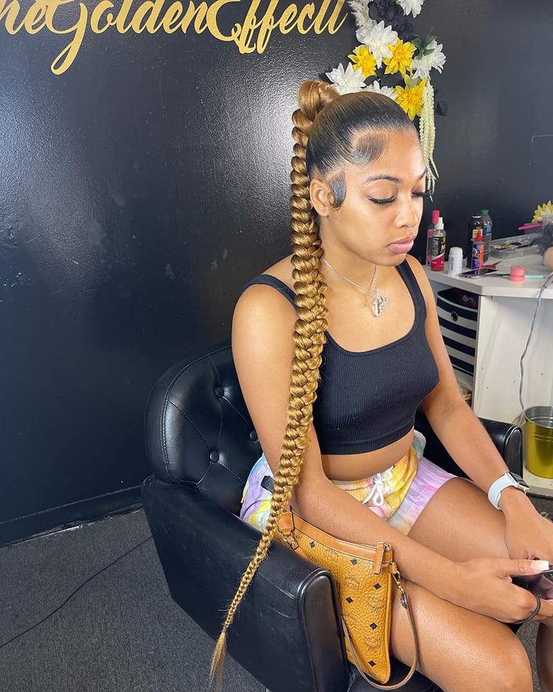 Long Sigle Braid Ponytail for Women