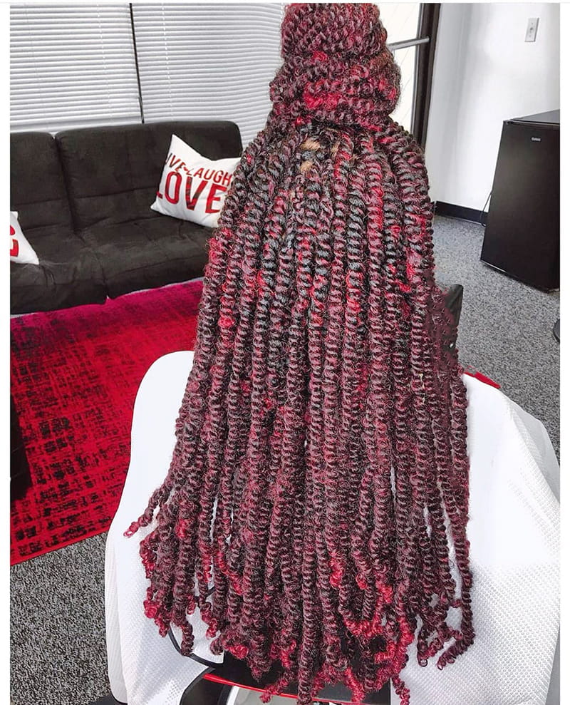 Long Springy Twists Hairstyles