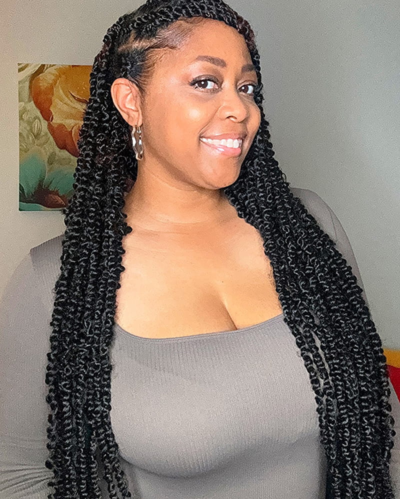 Long Springy Twists Hairstyles