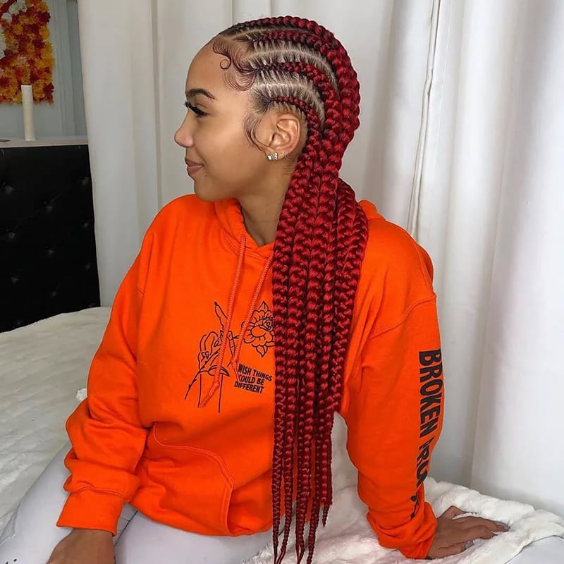 Long Straight-Back Cornrows