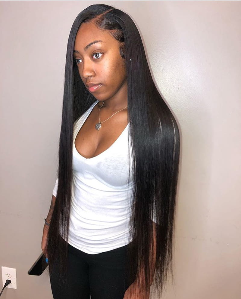 Long Straight Hairstyles for Black Women