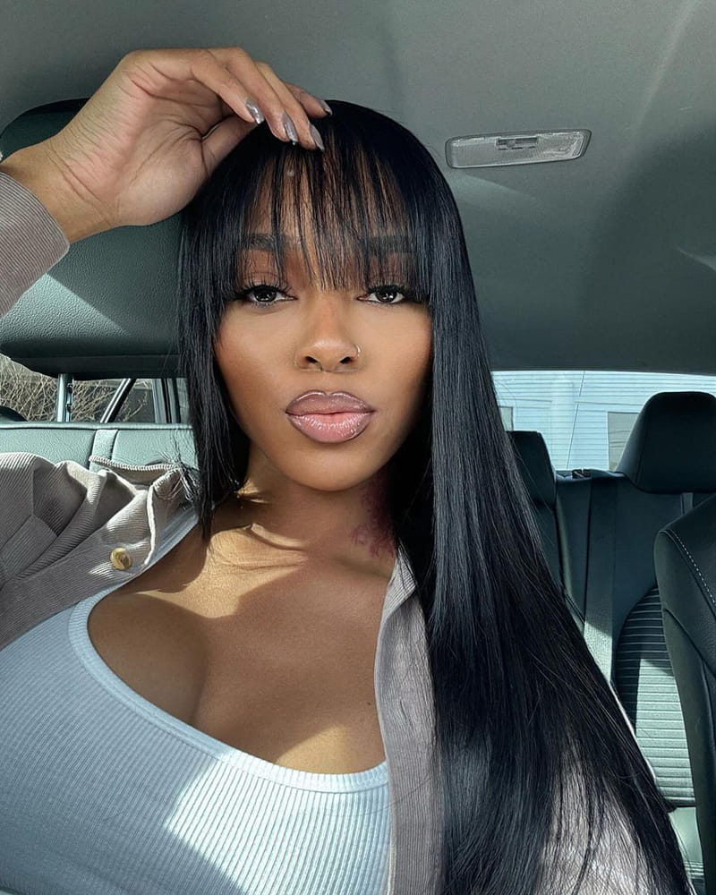 Long Straight Hairstyles with Bangs
