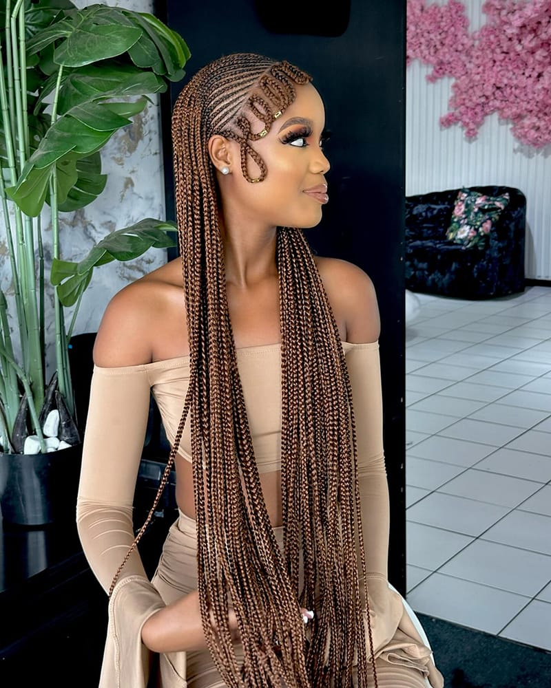 Long Tribal Braids Hairstyles