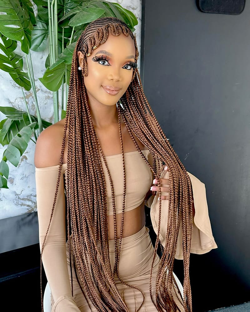 Long Tribal Braids Hairstyles