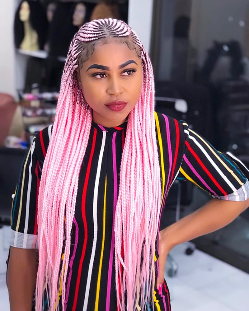 Long Tribal Braids Hairstyles