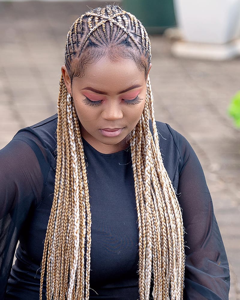 Long Tribal Braids Hairstyles