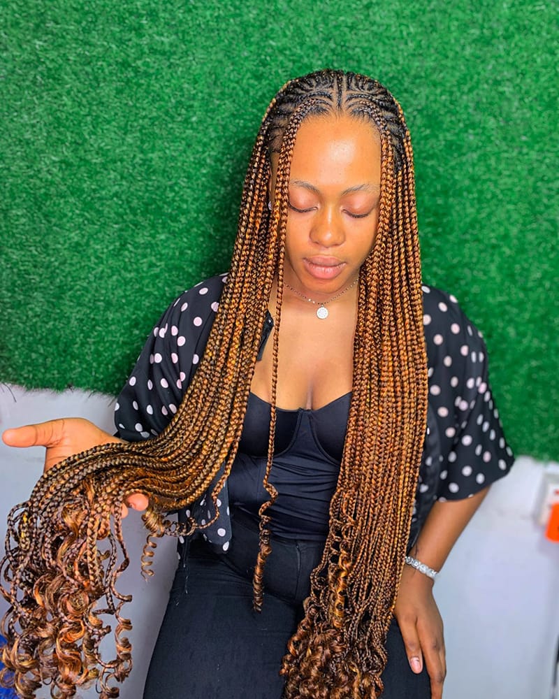Long Tribal Braids Hairstyles