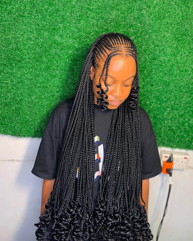 Long Tribal Braids Hairstyles