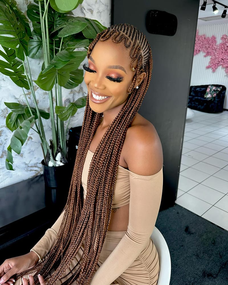 Long Tribal Braids Hairstyles