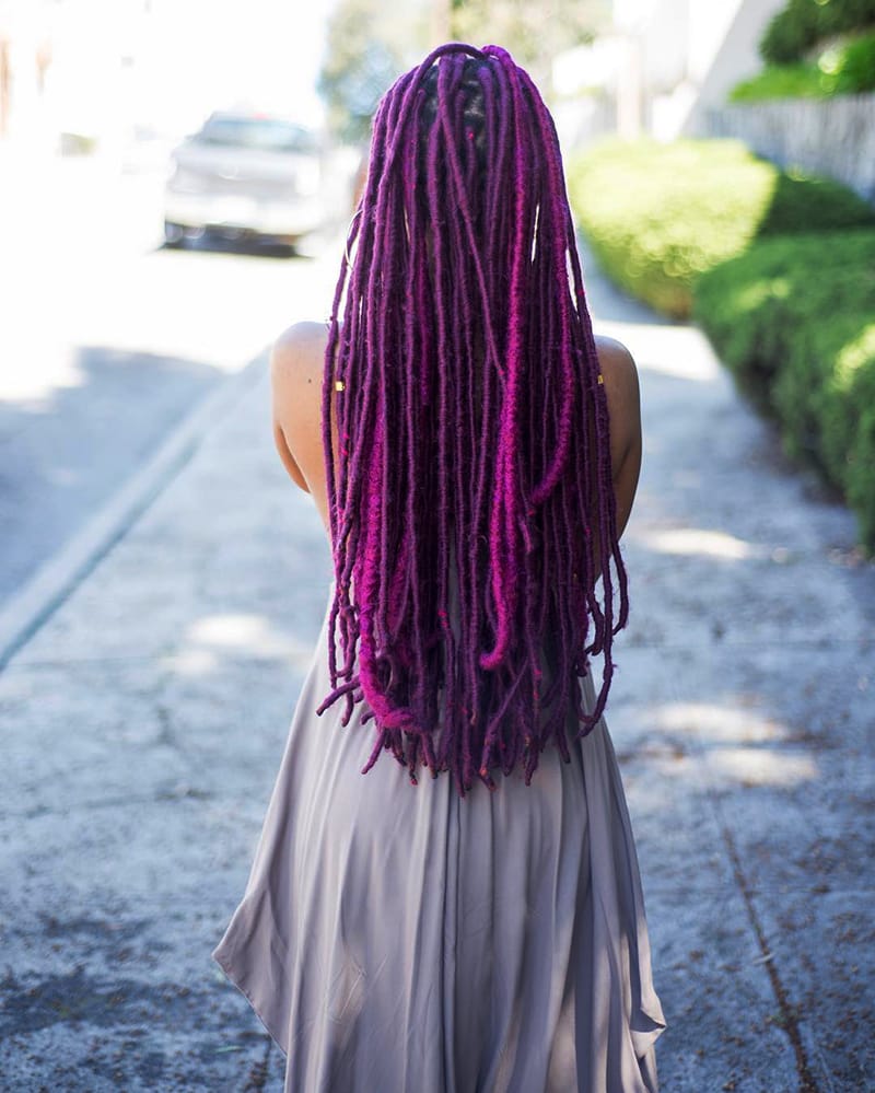 Long Yarn Locs as Protective Hairstyle
