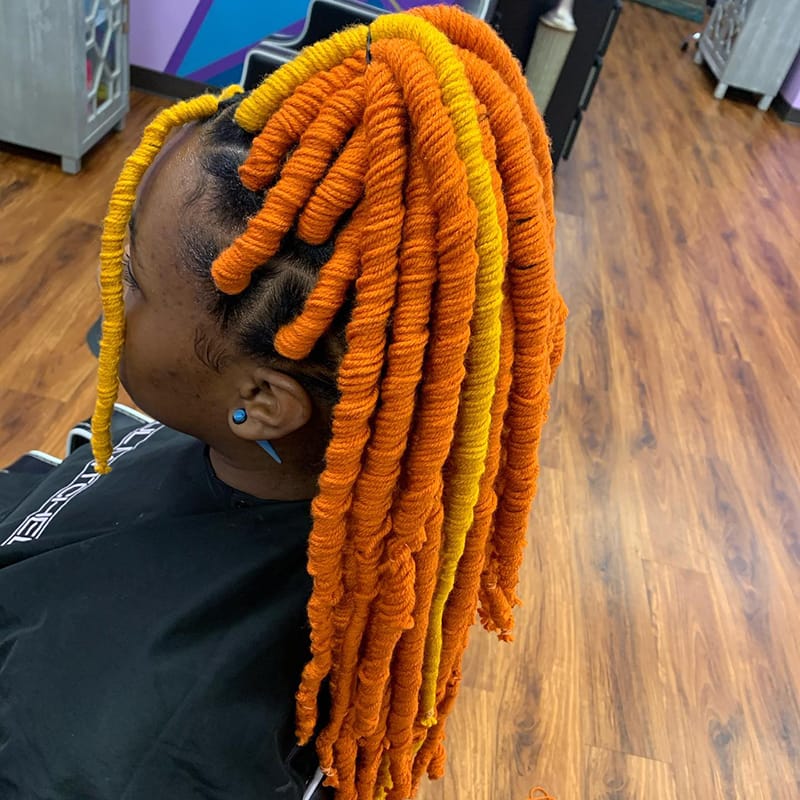 Long Yarn Locs as Protective Hairstyle