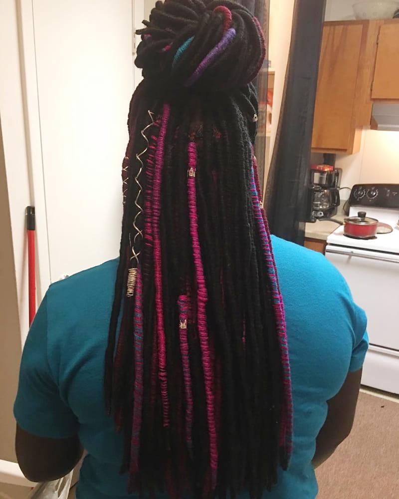 Long Yarn Locs as Protective Hairstyle