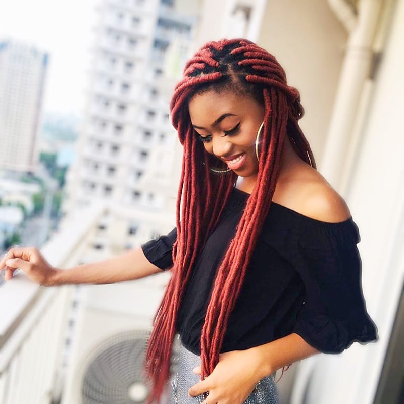 Long Yarn Locs as Protective Hairstyle