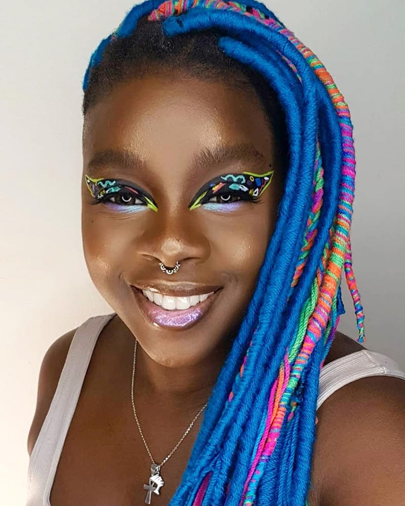 Long Yarn Locs as Protective Hairstyle