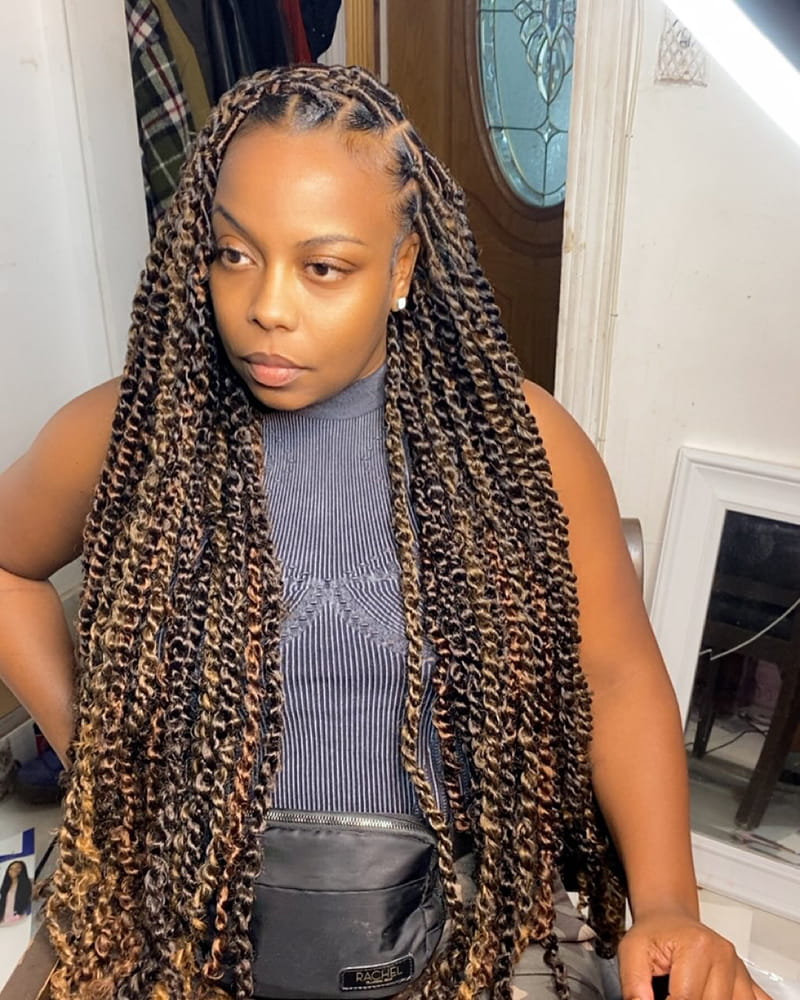 Long passion Twists for Black Women