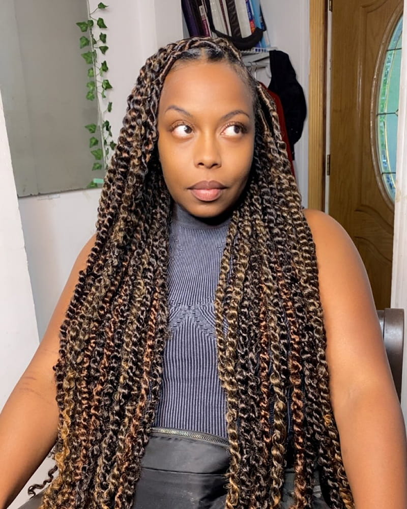 Long passion Twists for Black Women