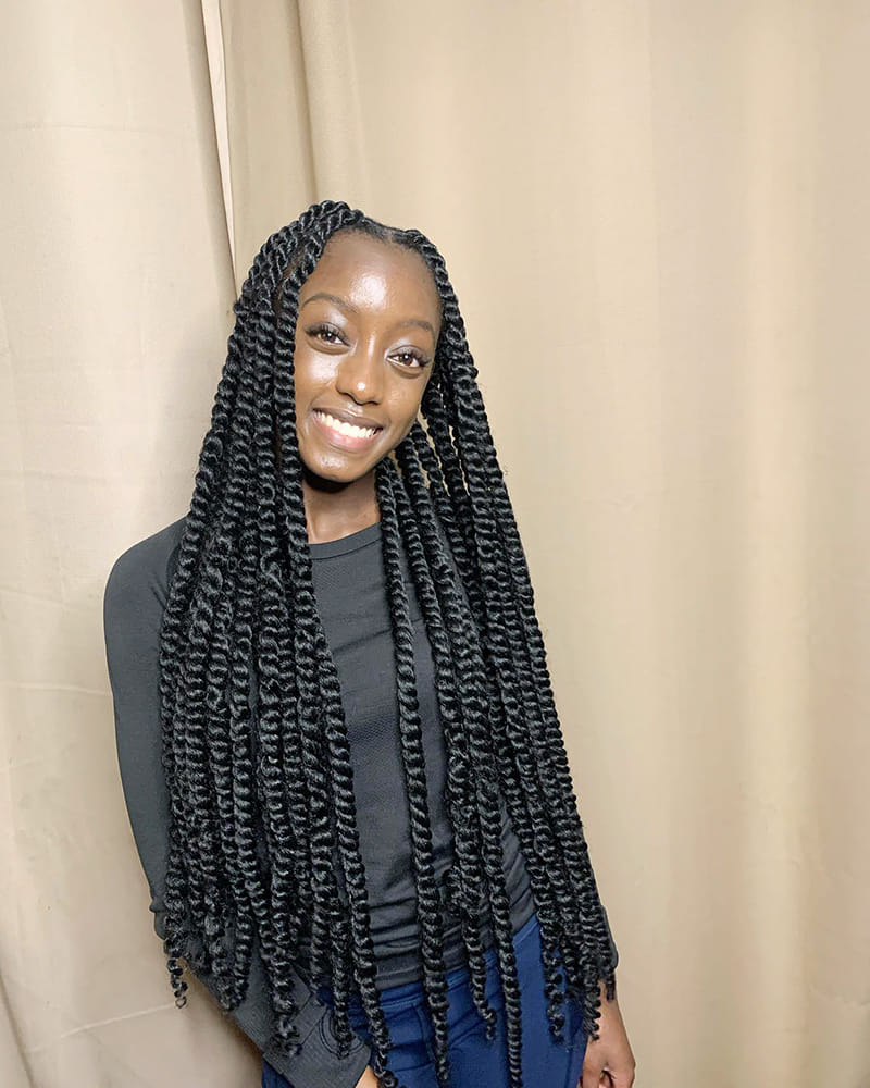Long passion Twists for Black Women