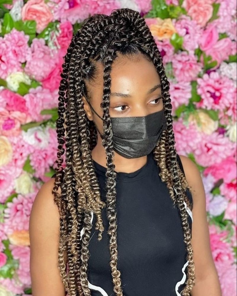 Long passion Twists for Black Women