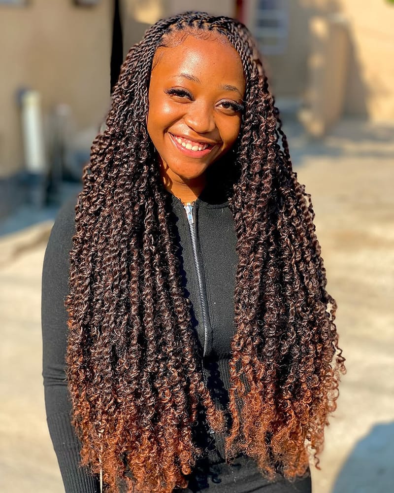 Long passion Twists for Black Women