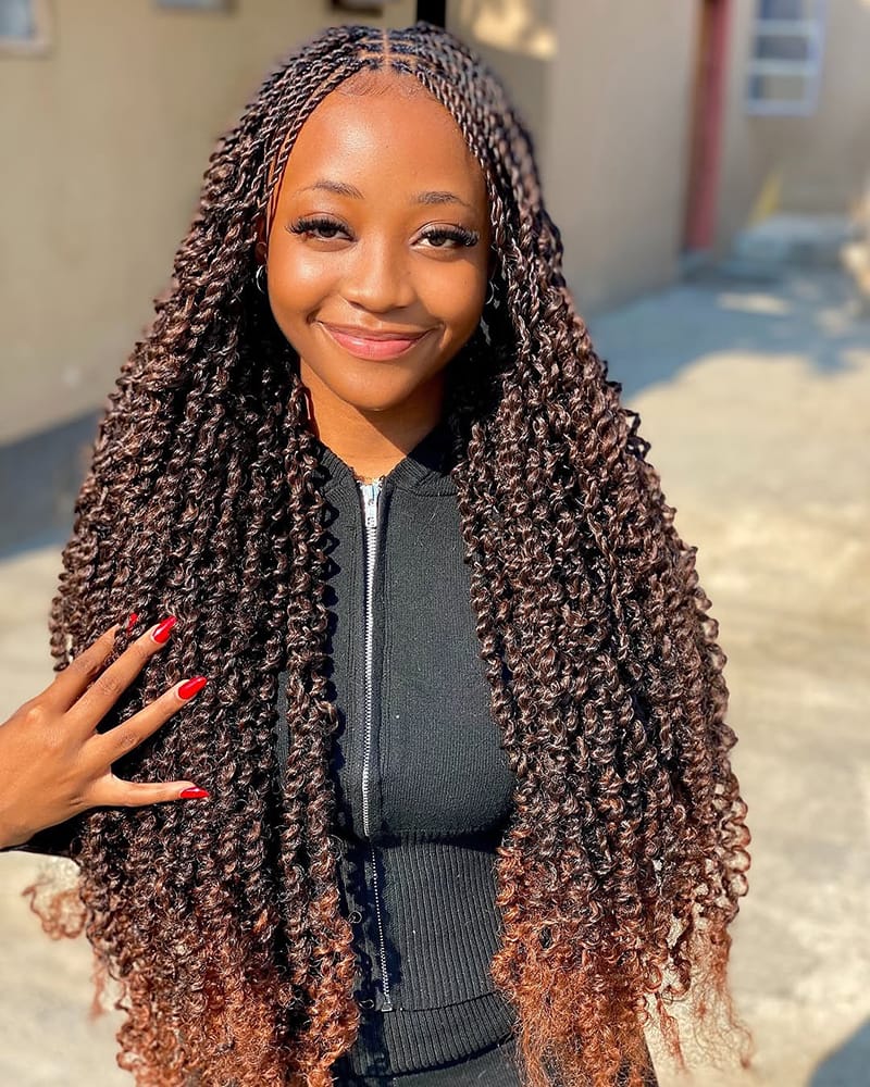 Long passion Twists for Black Women