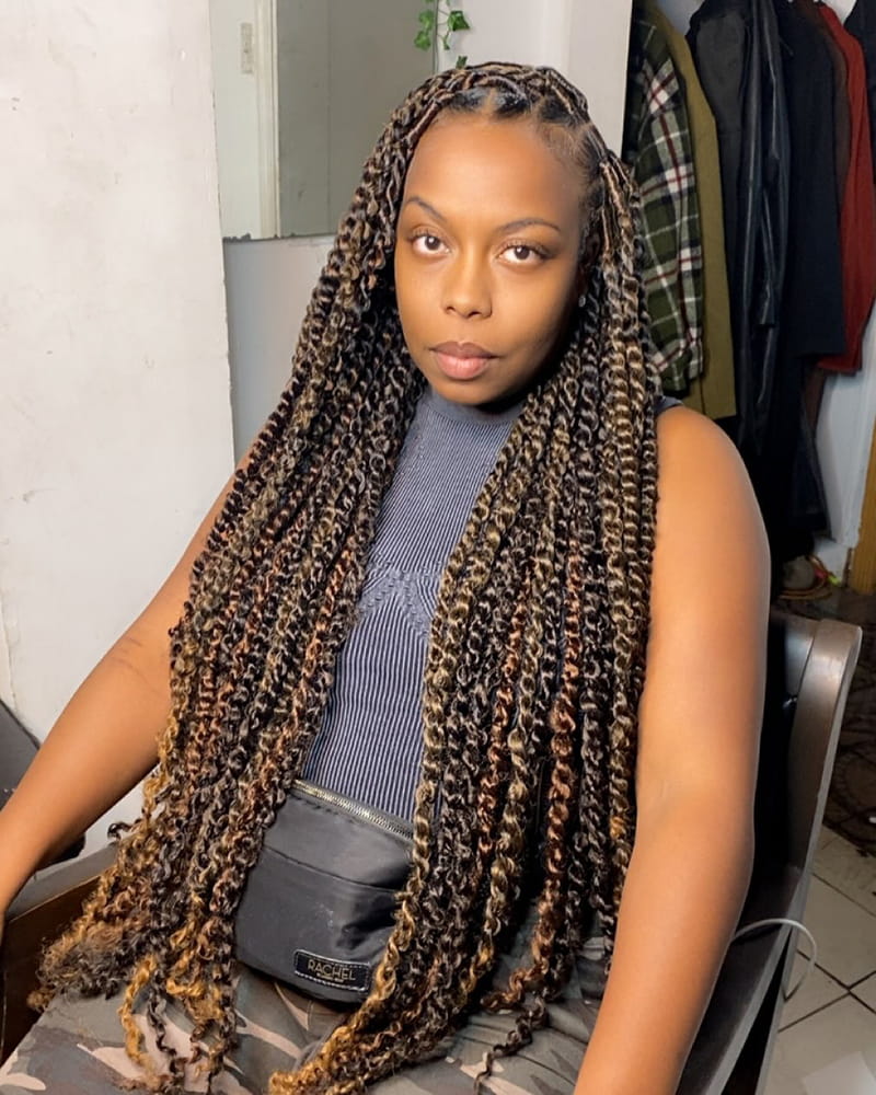 Long passion Twists for Black Women