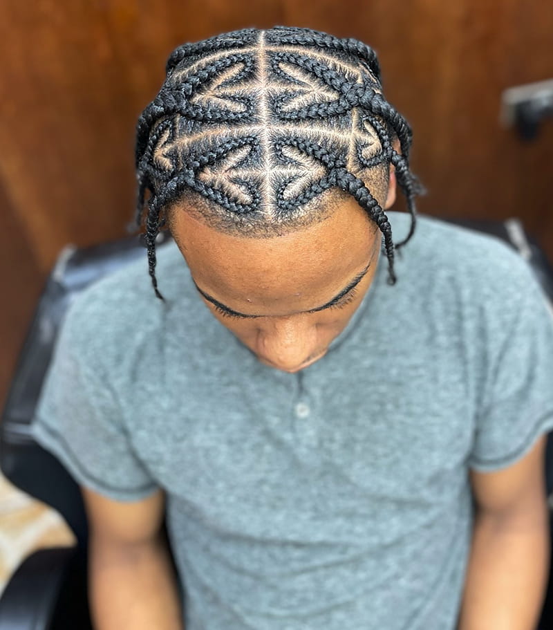 Love Cornrows Front View