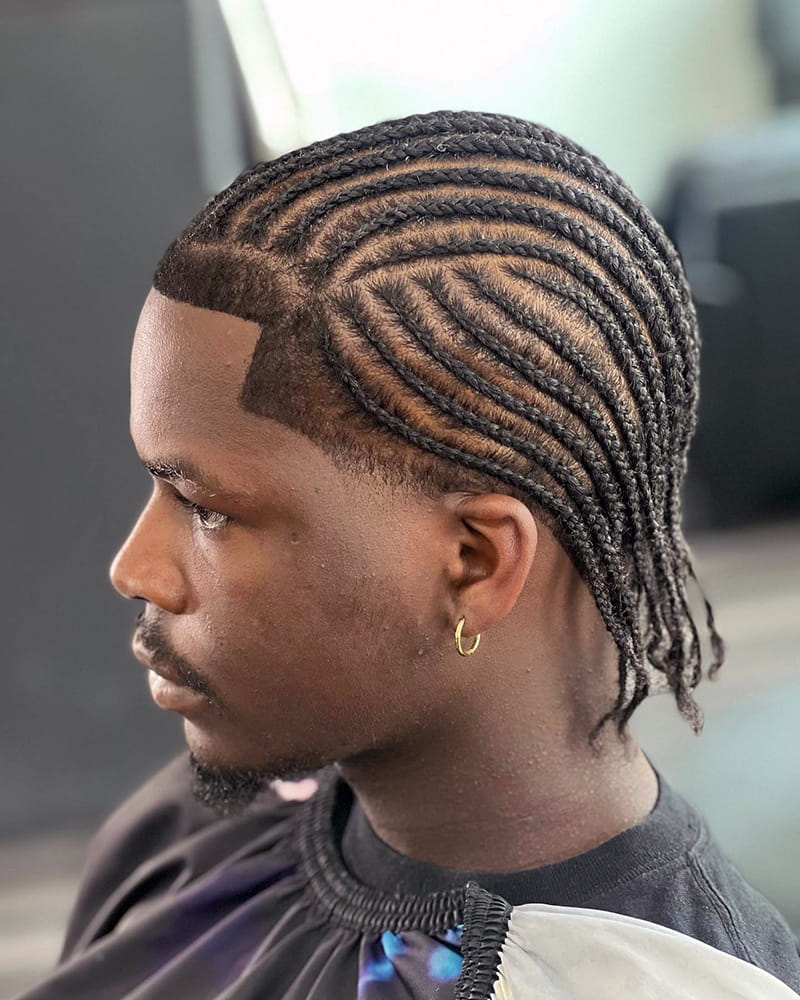 Micro Cornrow Braids for Men